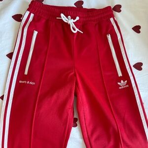 Adidas x Sporty & Rich Red Track Pant Women's XS. New with tags